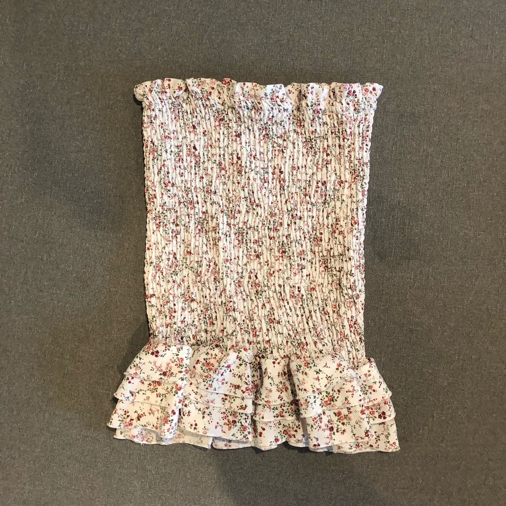 Floral ruffle skirt